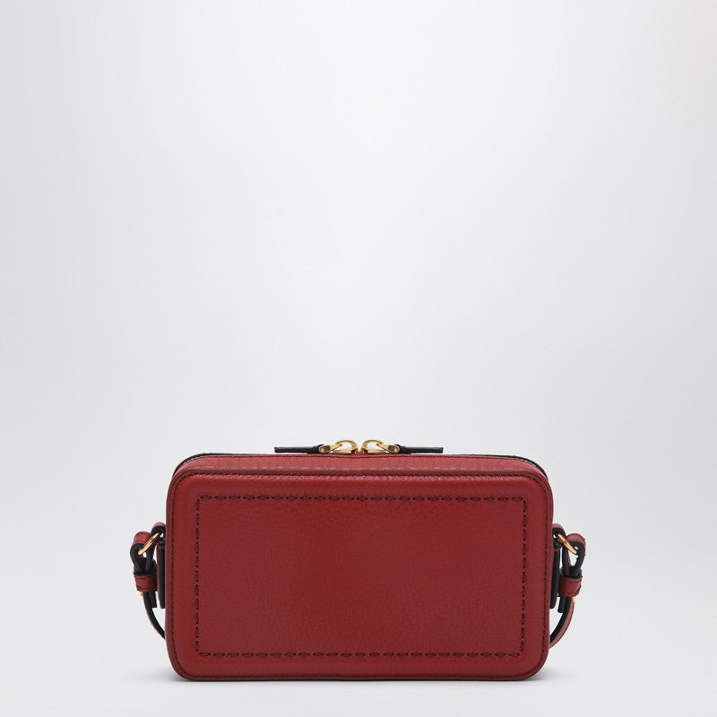 Petit sac bandoulière en cuir rouge Valentino Garavani Alltime