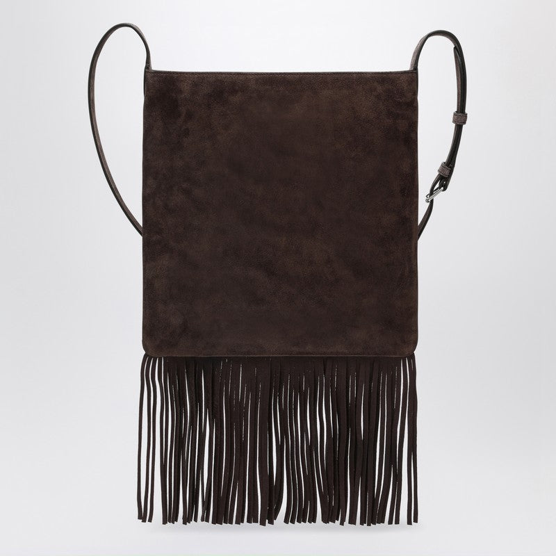 Sac en daim marron foncé Nellcôte Valentino Garavani