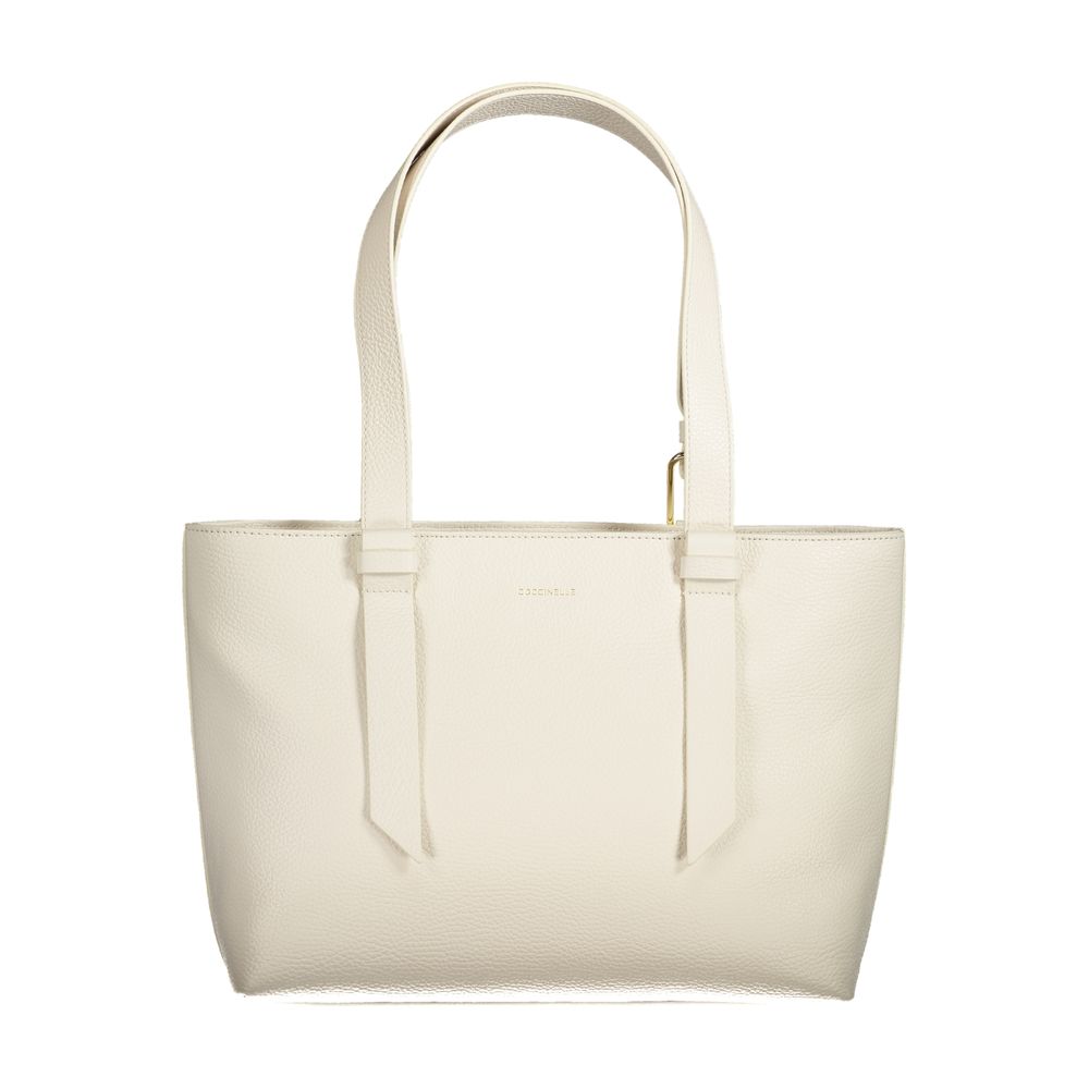 Sac à main en cuir blanc Coccinelle