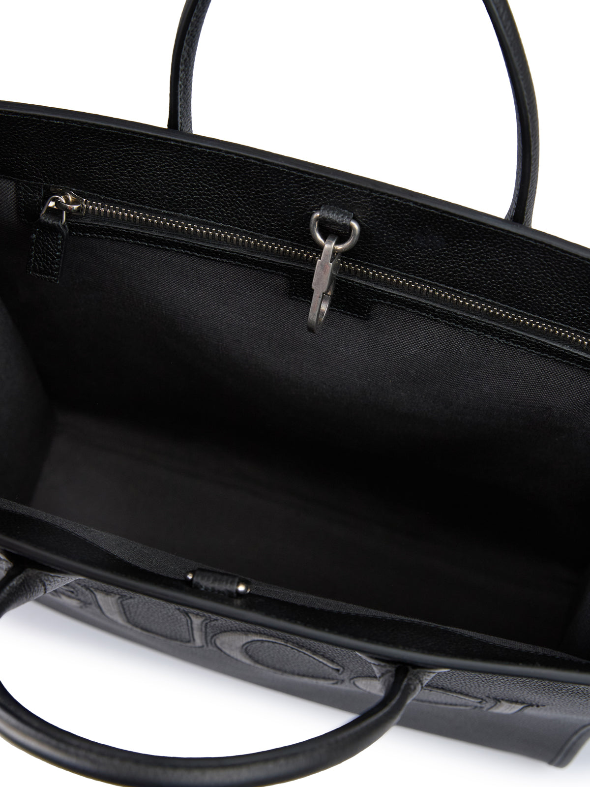 Gucci Black Leather Logo Medium Tote Bag at The Platonist