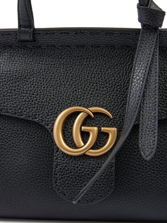 Gucci Black Leather GG Marmont Handbag at The Platonist