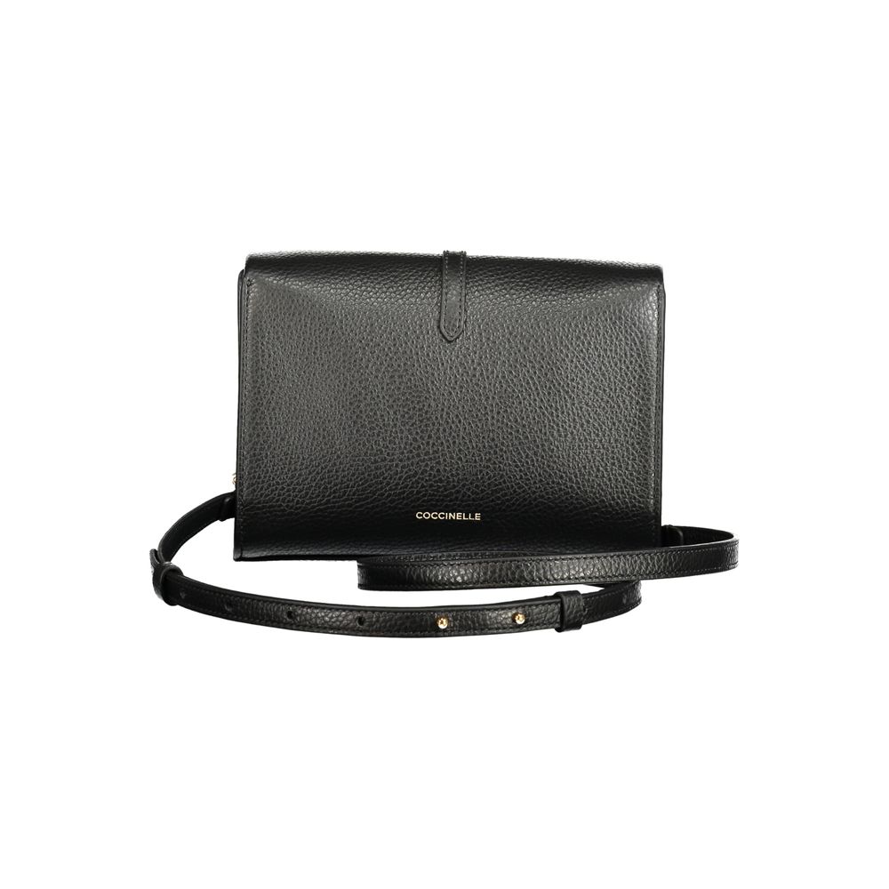 Sac à main en cuir noir Coccinelle