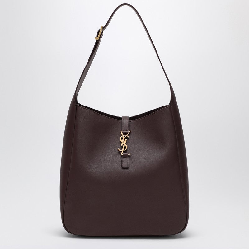 Saint Laurent Grand sac Le 5 à 7 en cuir marron