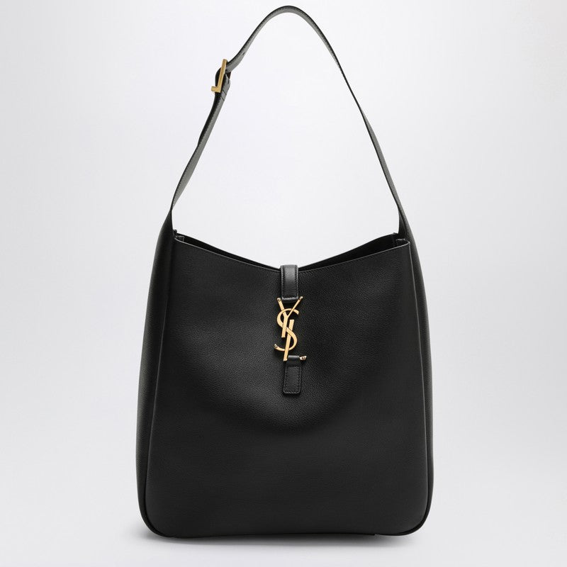 Saint Laurent Large Le 5 À 7 Black Leather Bag