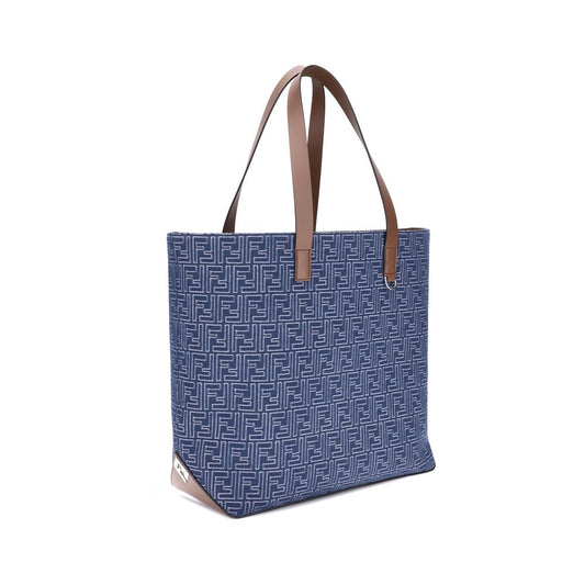 Fendi Embroderied Denim Tote Bag