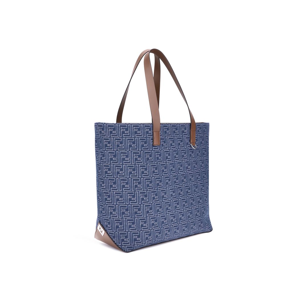 Fendi Embroderied denim Tote Bag