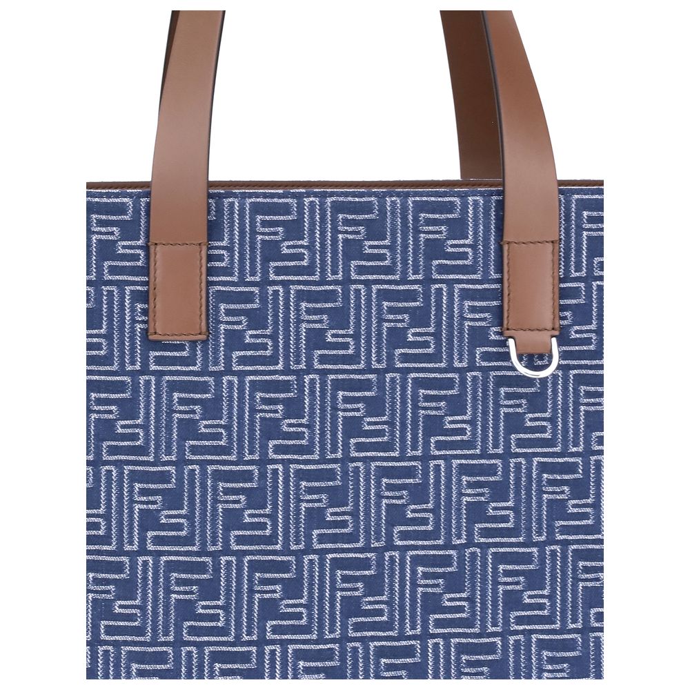 Fendi Embroderied Denim Tote Bag