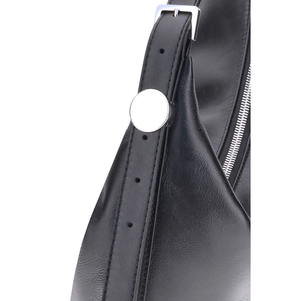 Marni – Kleine Hobo-Schultertasche mit Punkten