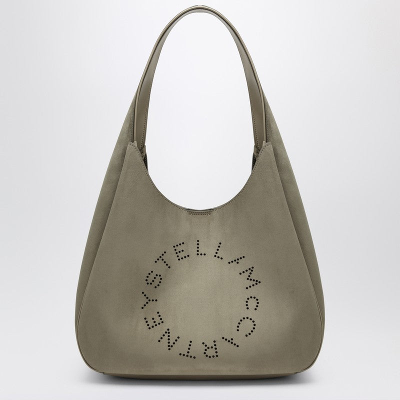 Grand sac hobo kaki Stella McCartney avec logo