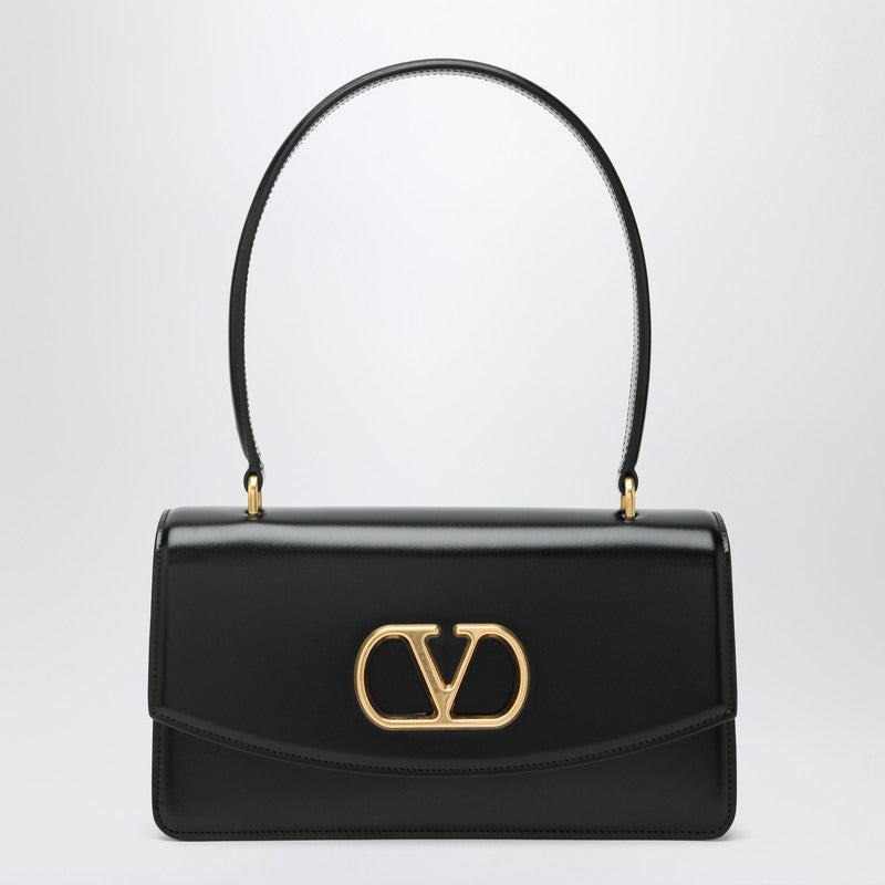 Sac Vain Valentino Garavani en cuir de veau brillant noir