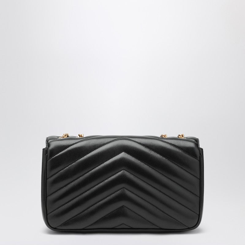 Saint Laurent Medium Black Leather Loulou Bag