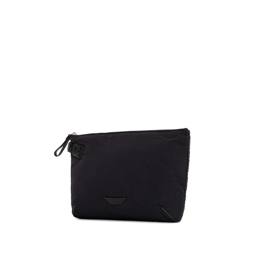 Bottega Veneta Black Nylon Clutch Bag at The Platonist