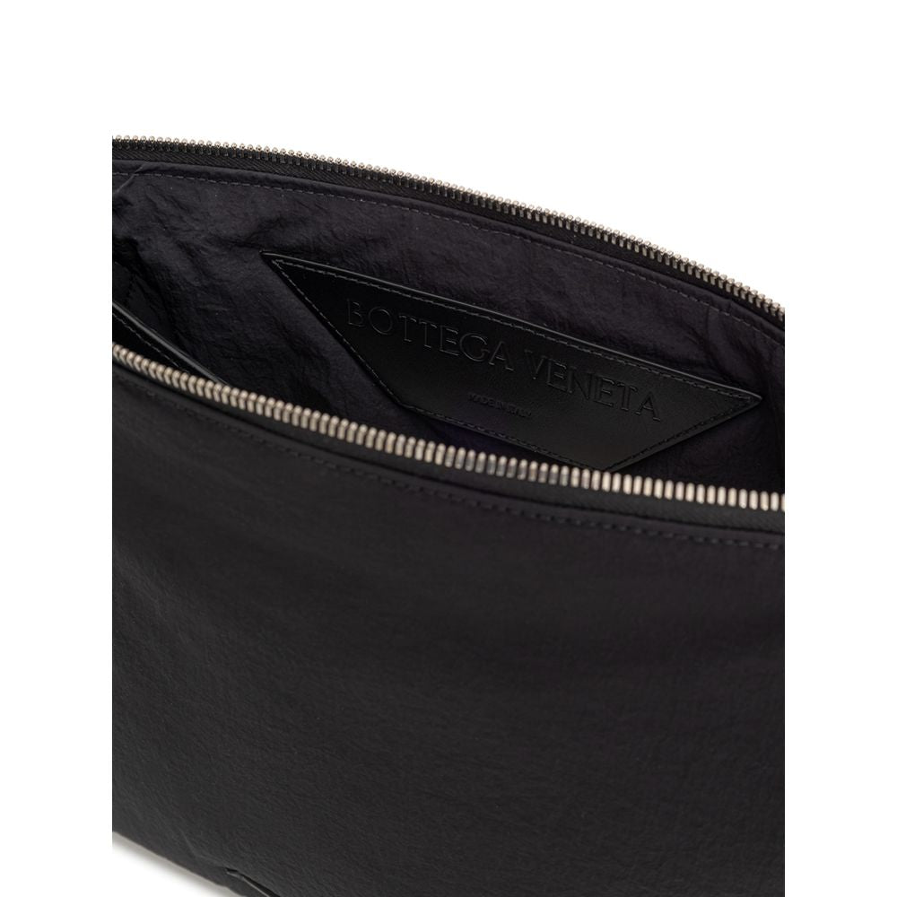 Bottega Veneta Black Nylon Clutch Bag at The Platonist