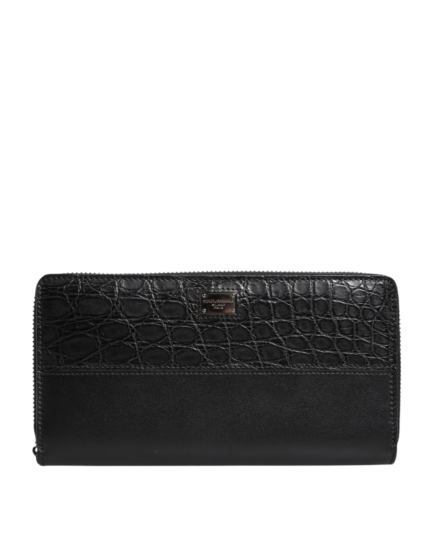 Portefeuille continental Dolce & Gabbana en cuir d'autruche vert exquis