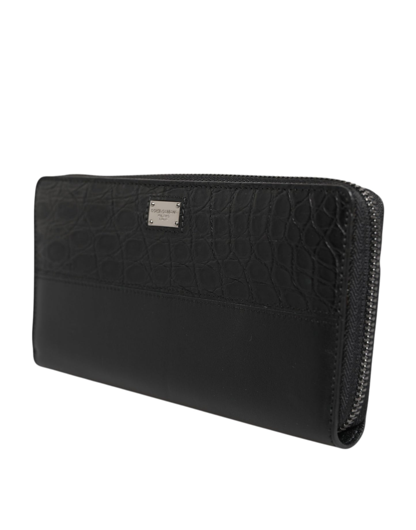 Portefeuille continental Dolce & Gabbana en cuir d'autruche vert exquis