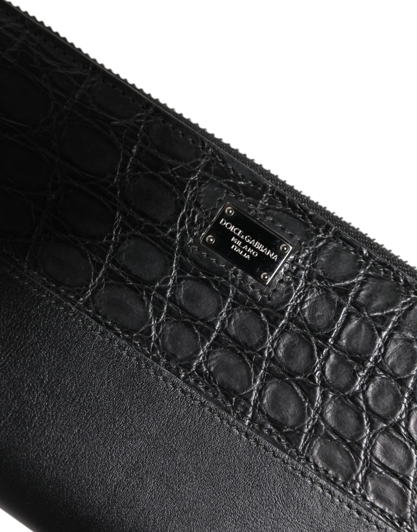 Portefeuille continental Dolce & Gabbana en cuir d'autruche vert exquis