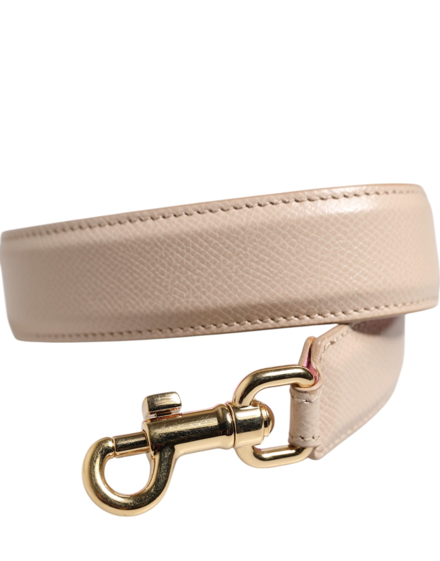 Dolce & Gabbana Beige Rosa Leder Handtasche Zubehör Schultergurt