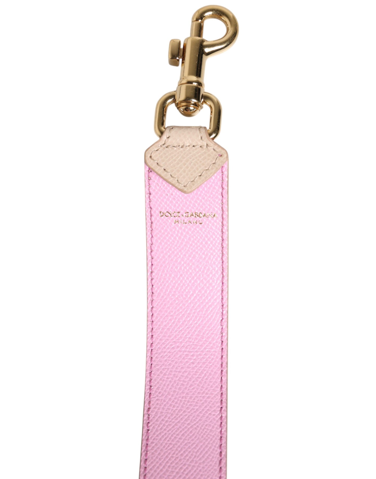 Dolce & Gabbana Beige Rosa Leder Handtasche Zubehör Schultergurt