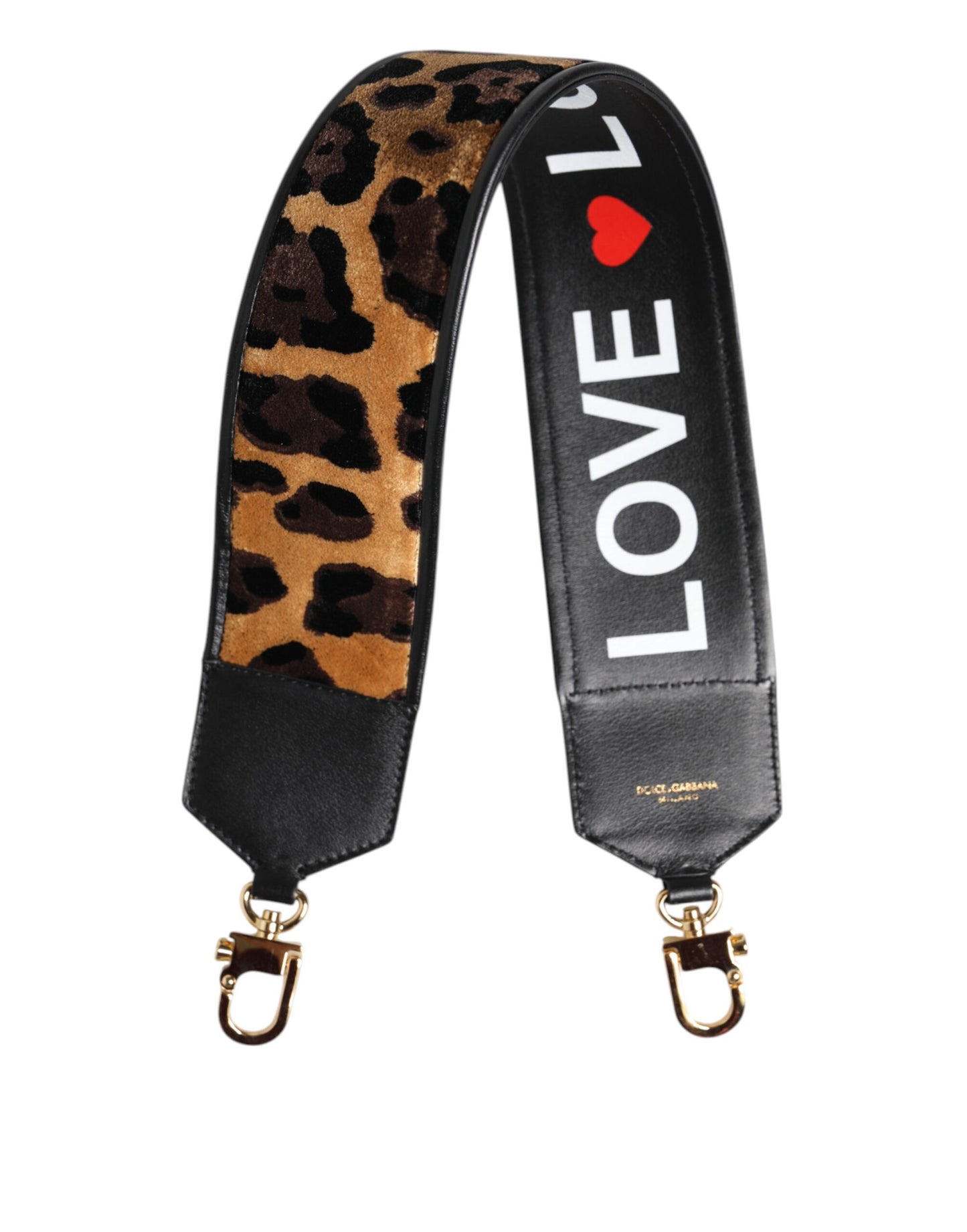 Dolce & Gabbana – Wendetasche mit Schultergurt und Leopardenmuster in Schwarz