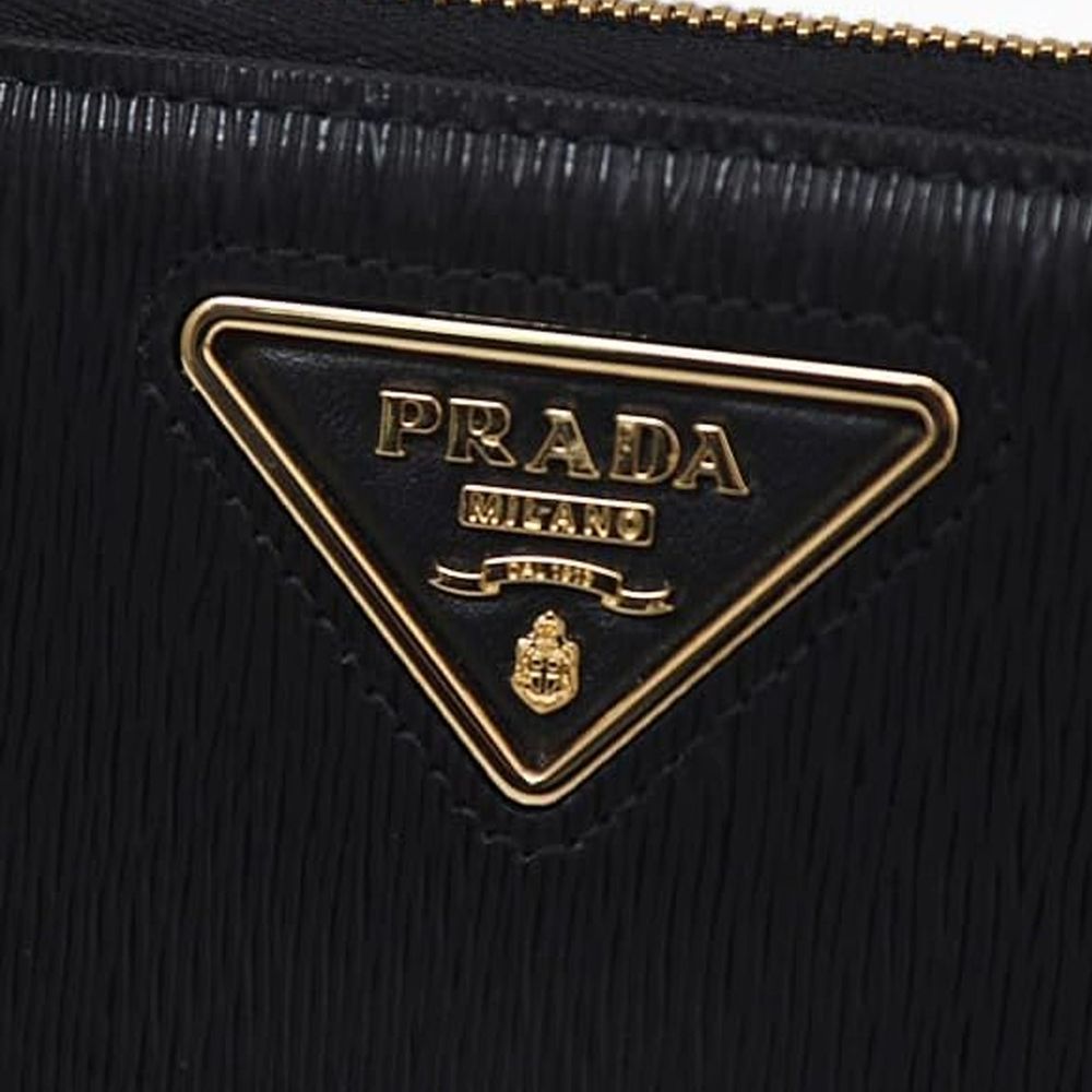 Prada Leather Logo Wallet at The Platonist