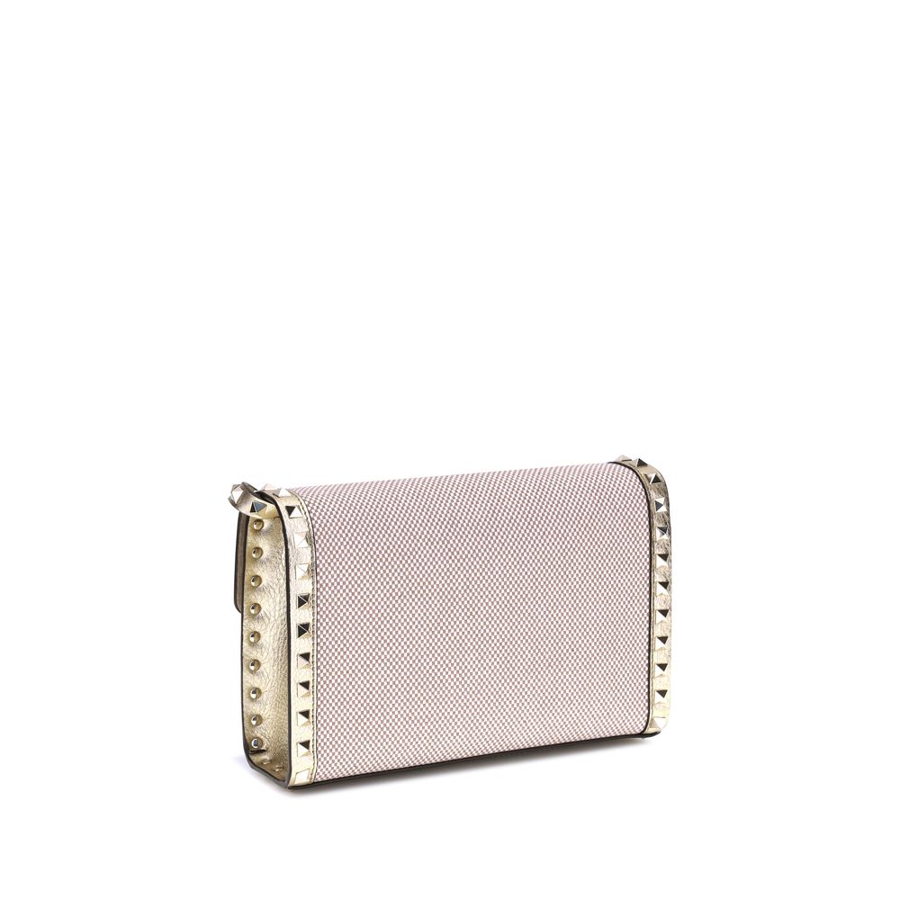 Valentino Garavani Small Canvas Rockstud Shoulder Bag