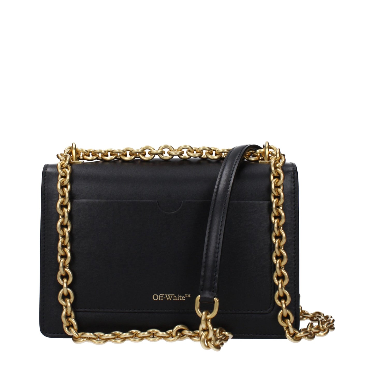 Off-White Schwarze Umhängetaschen aus Leder