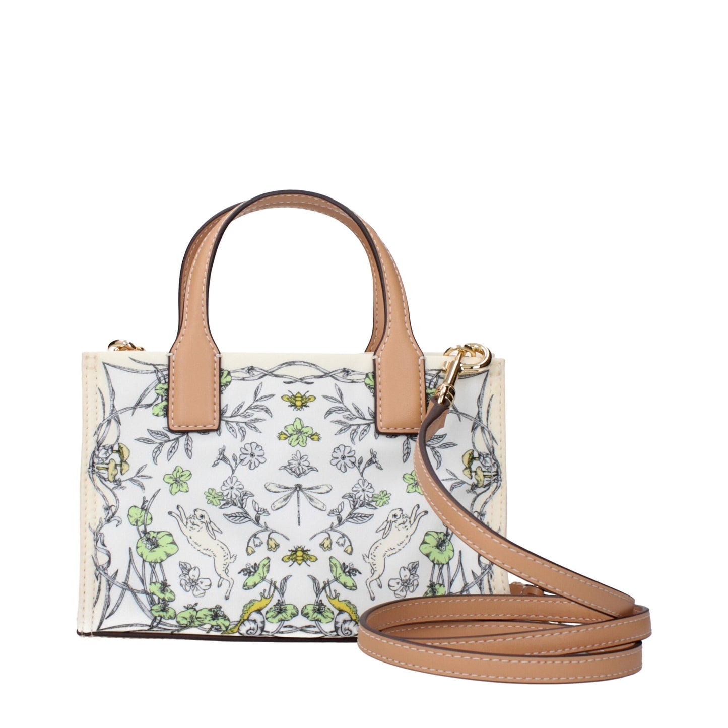 Sac à main en tissu beige Tory Burch