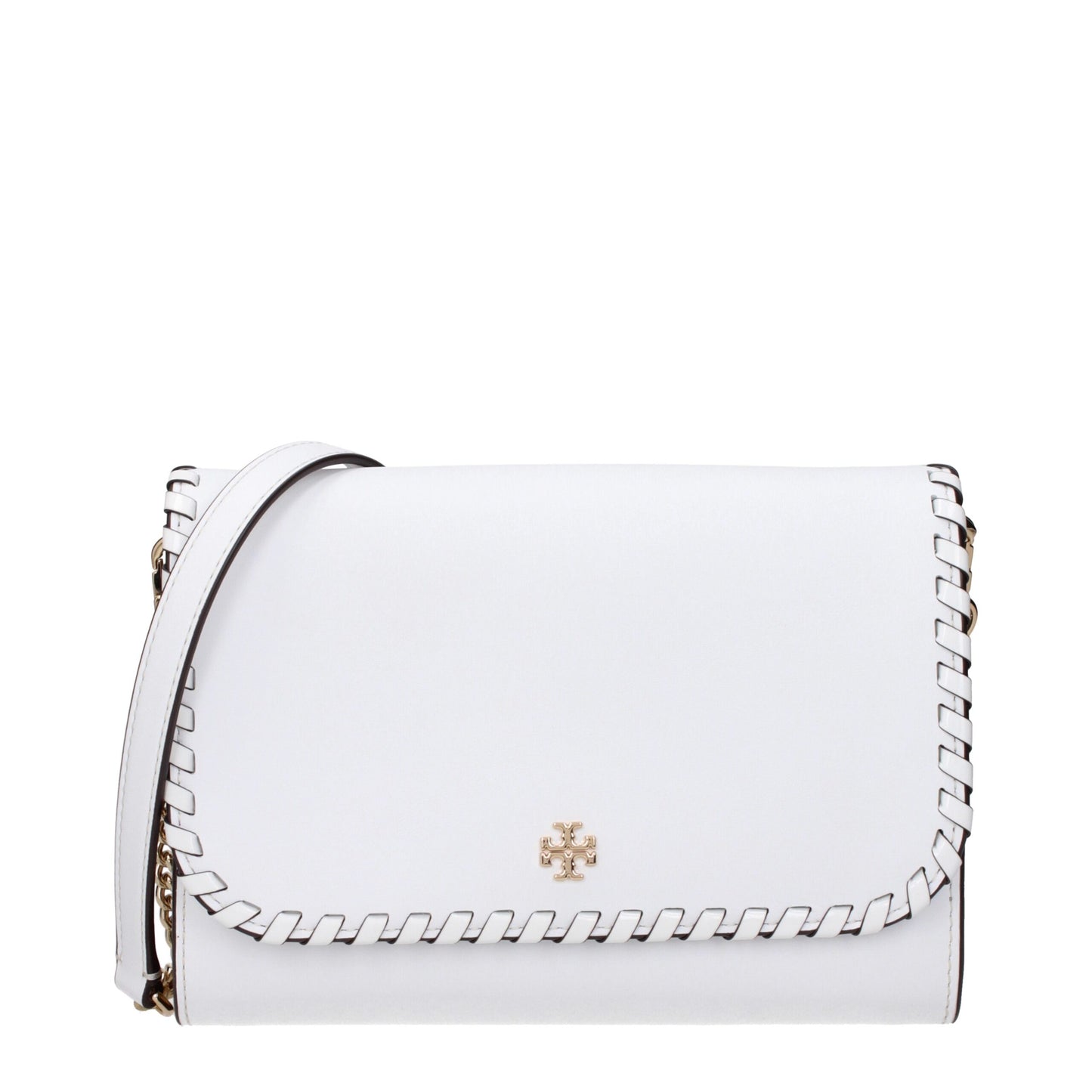 Pochette en cuir blanc Tory Burch