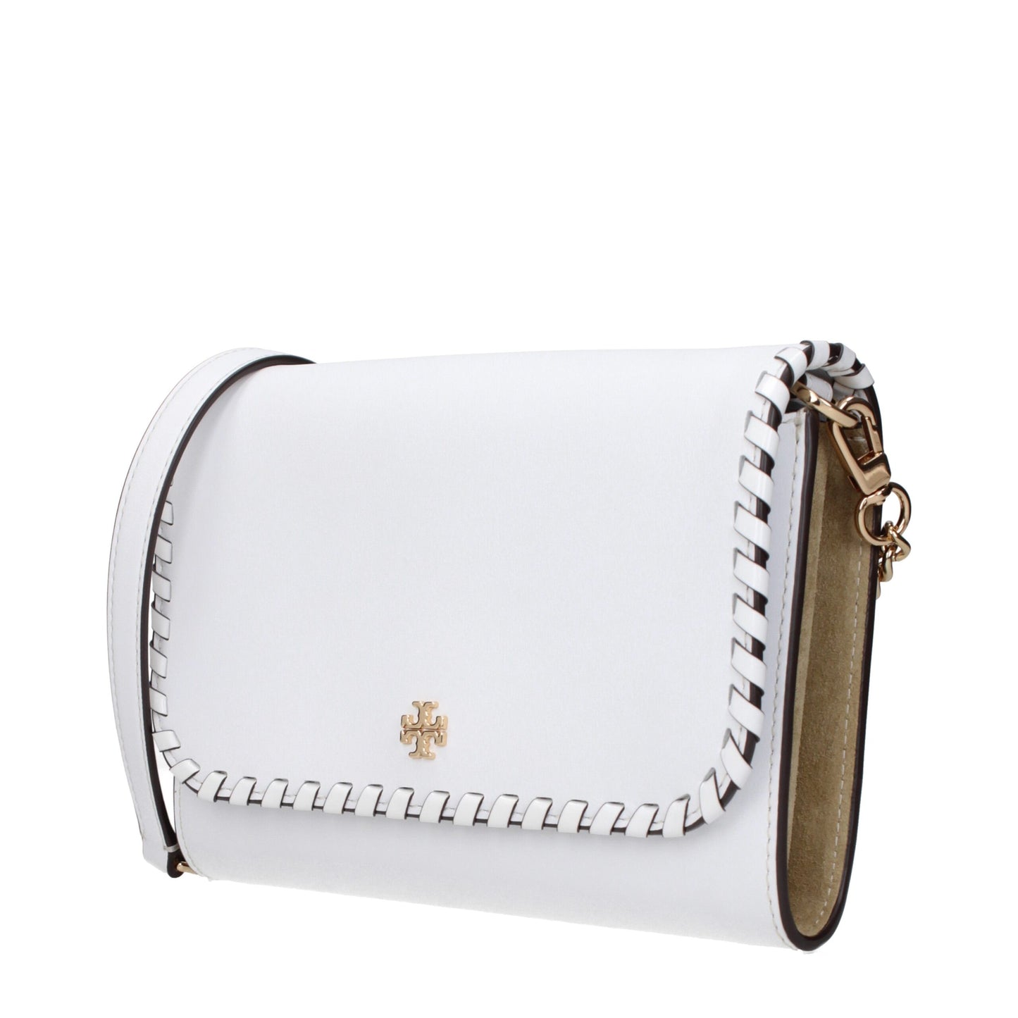 Pochette en cuir blanc Tory Burch