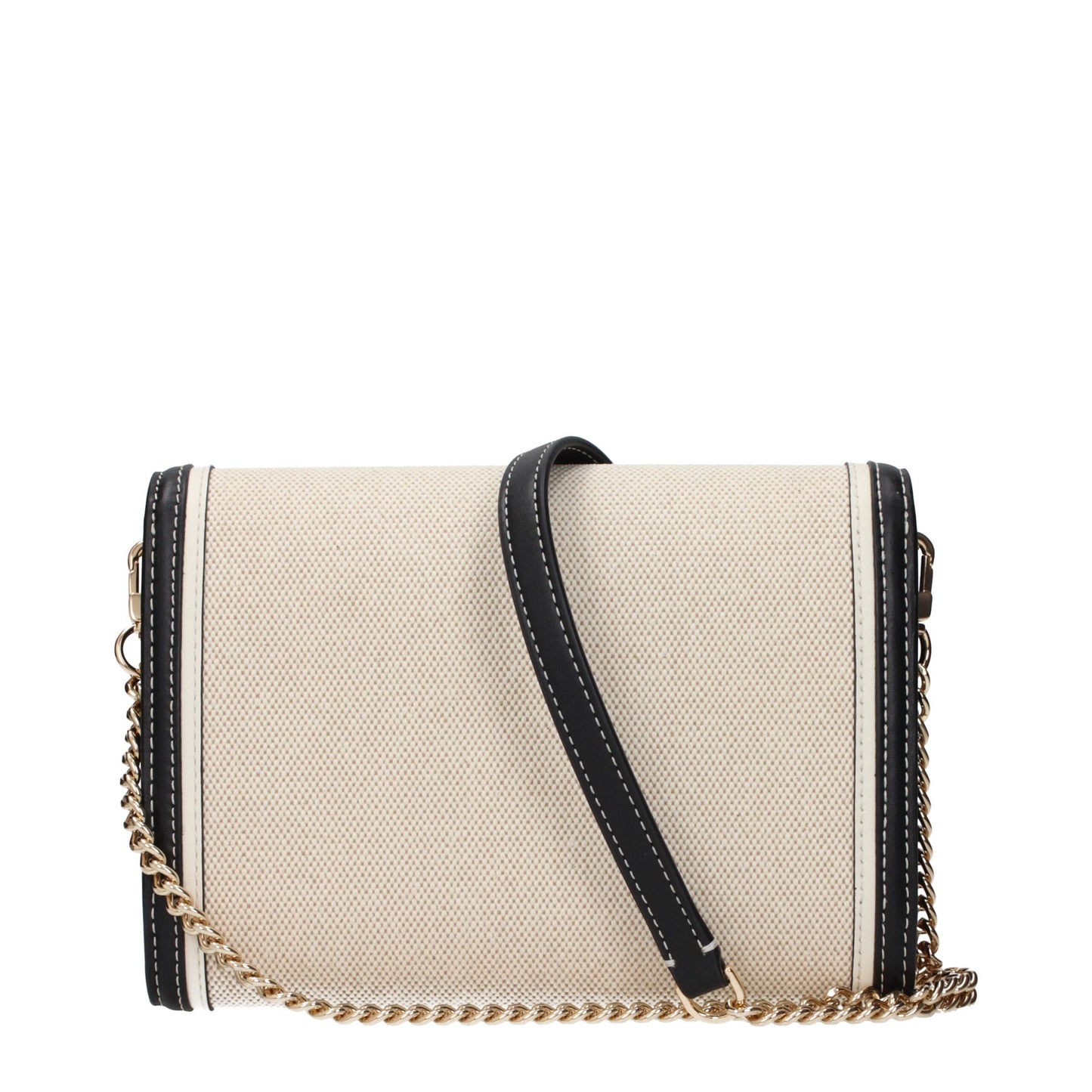 Tory Burch – Clutch aus beigefarbenem Stoff