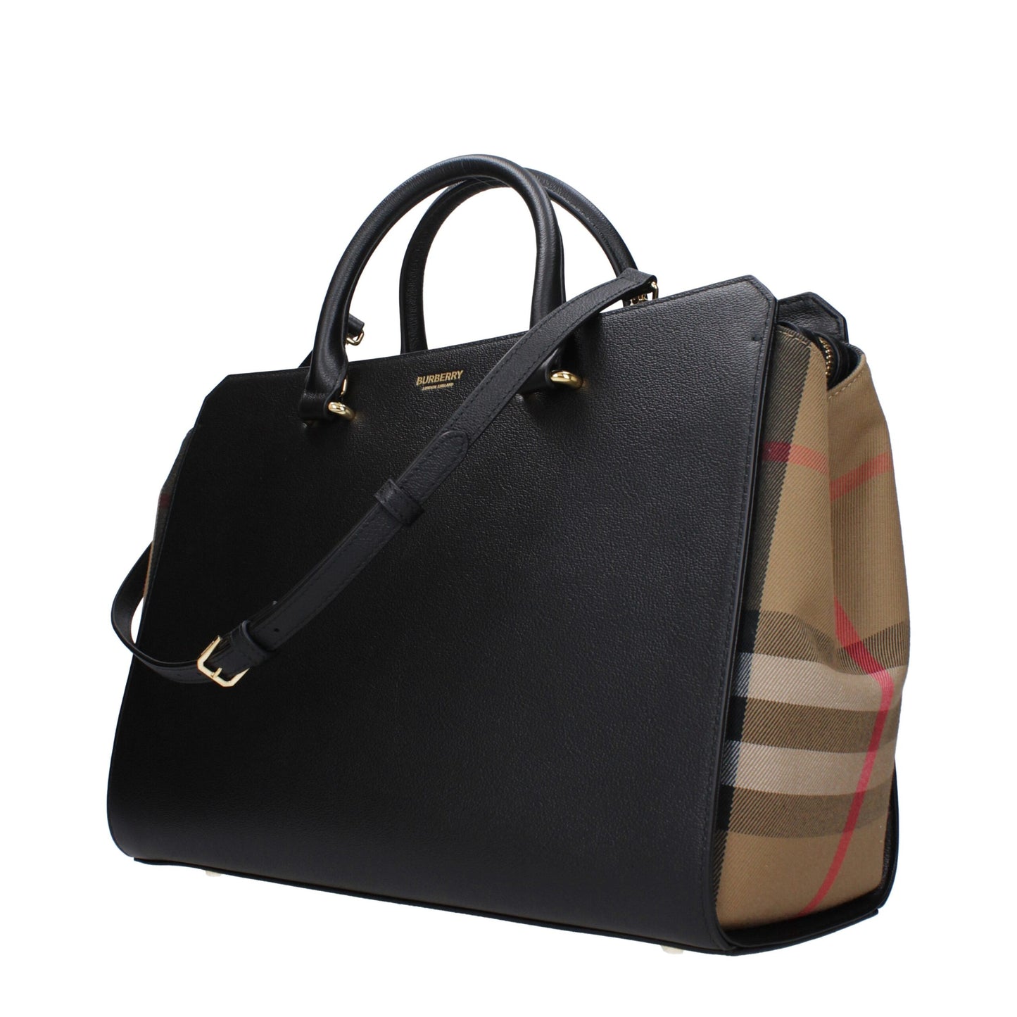 Sac à main Burberry en cuir noir
