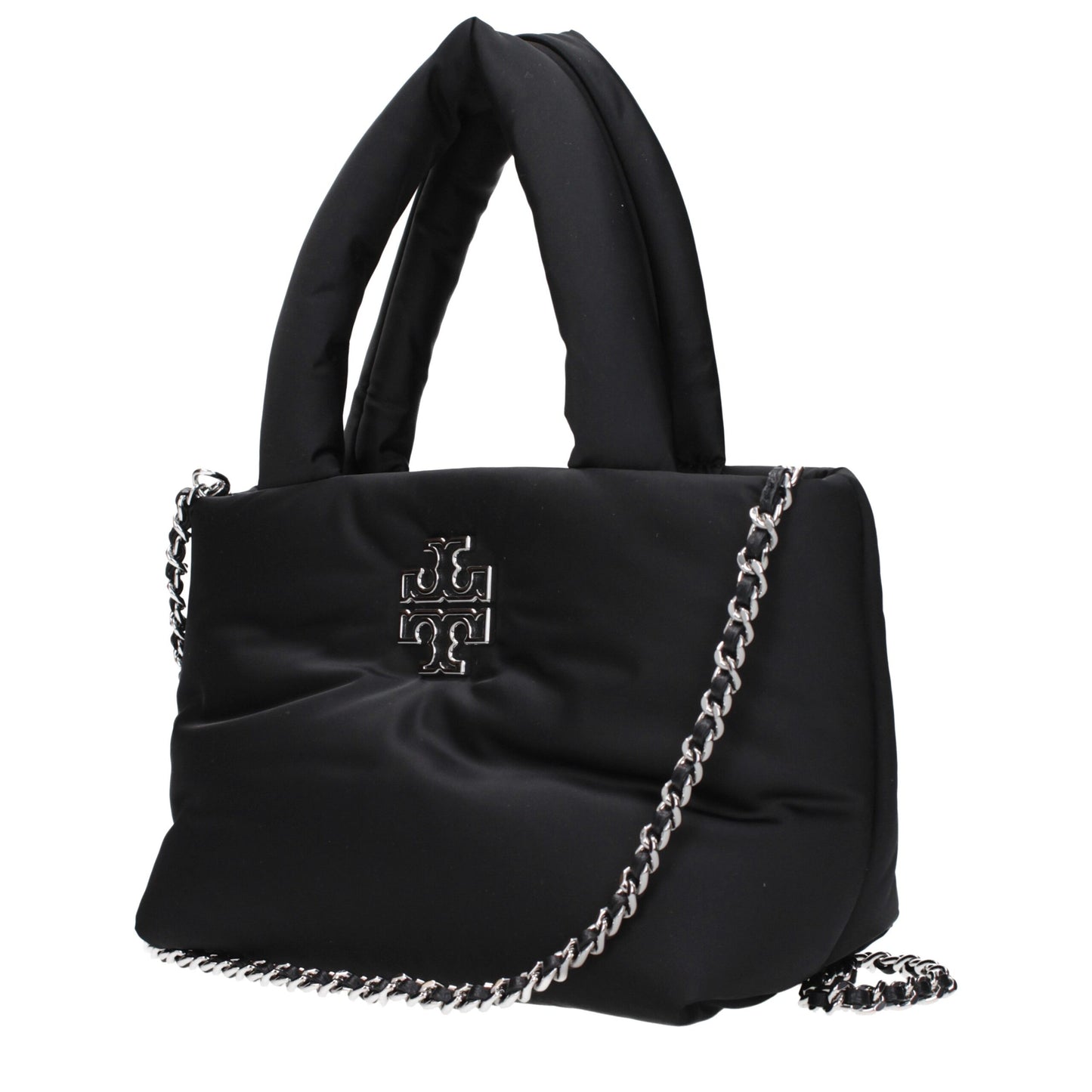 Tory Burch Schwarze Stoffhandtasche