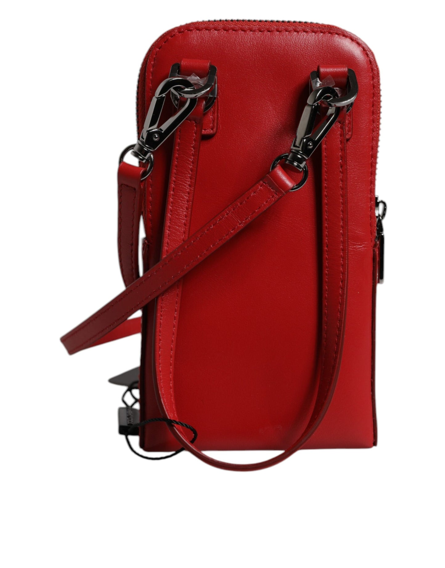 Sac à bandoulière en cuir rouge Dolce & Gabbana pour téléphone