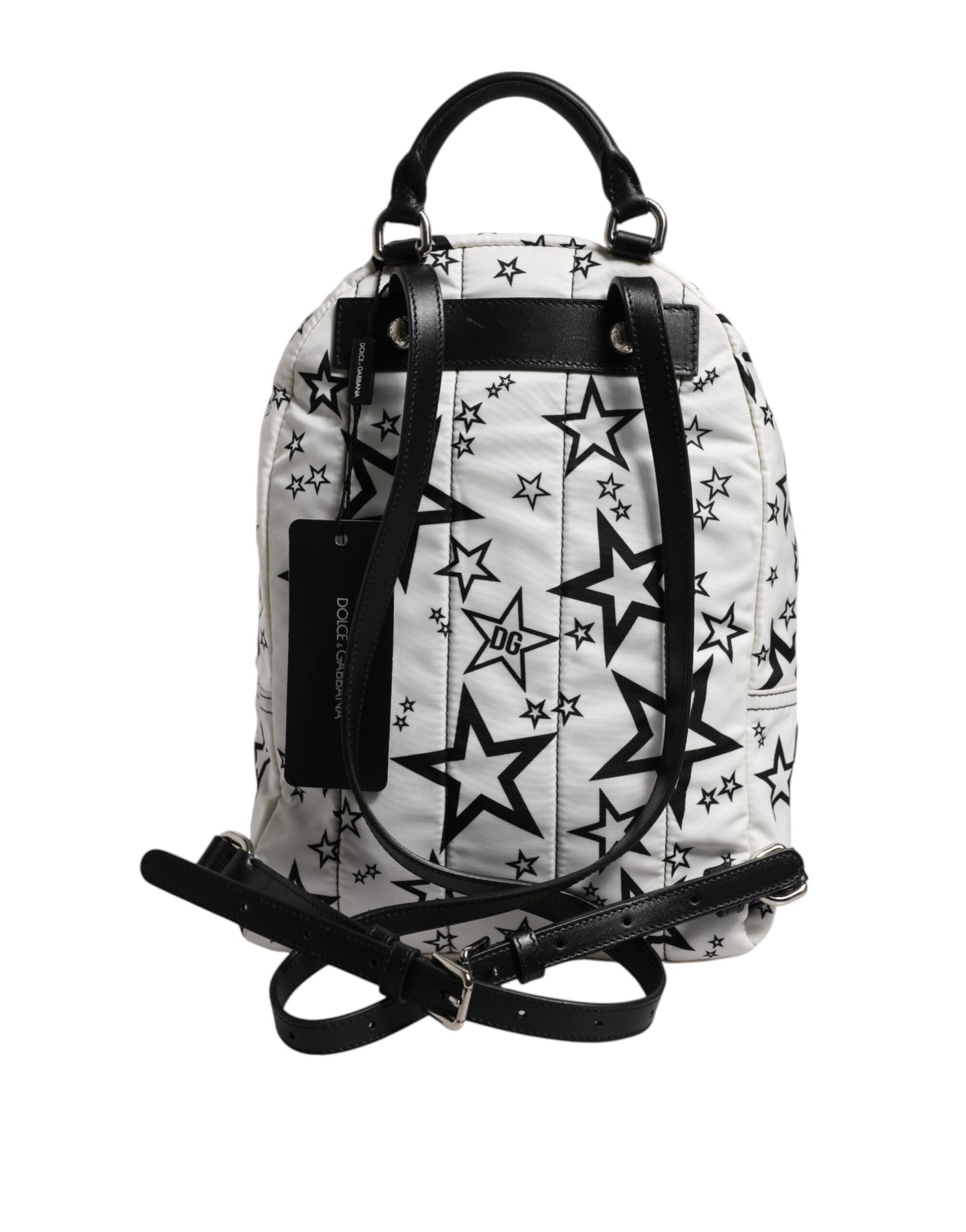 Sac à dos de voyage en nylon blanc imprimé étoiles Dolce & Gabbana