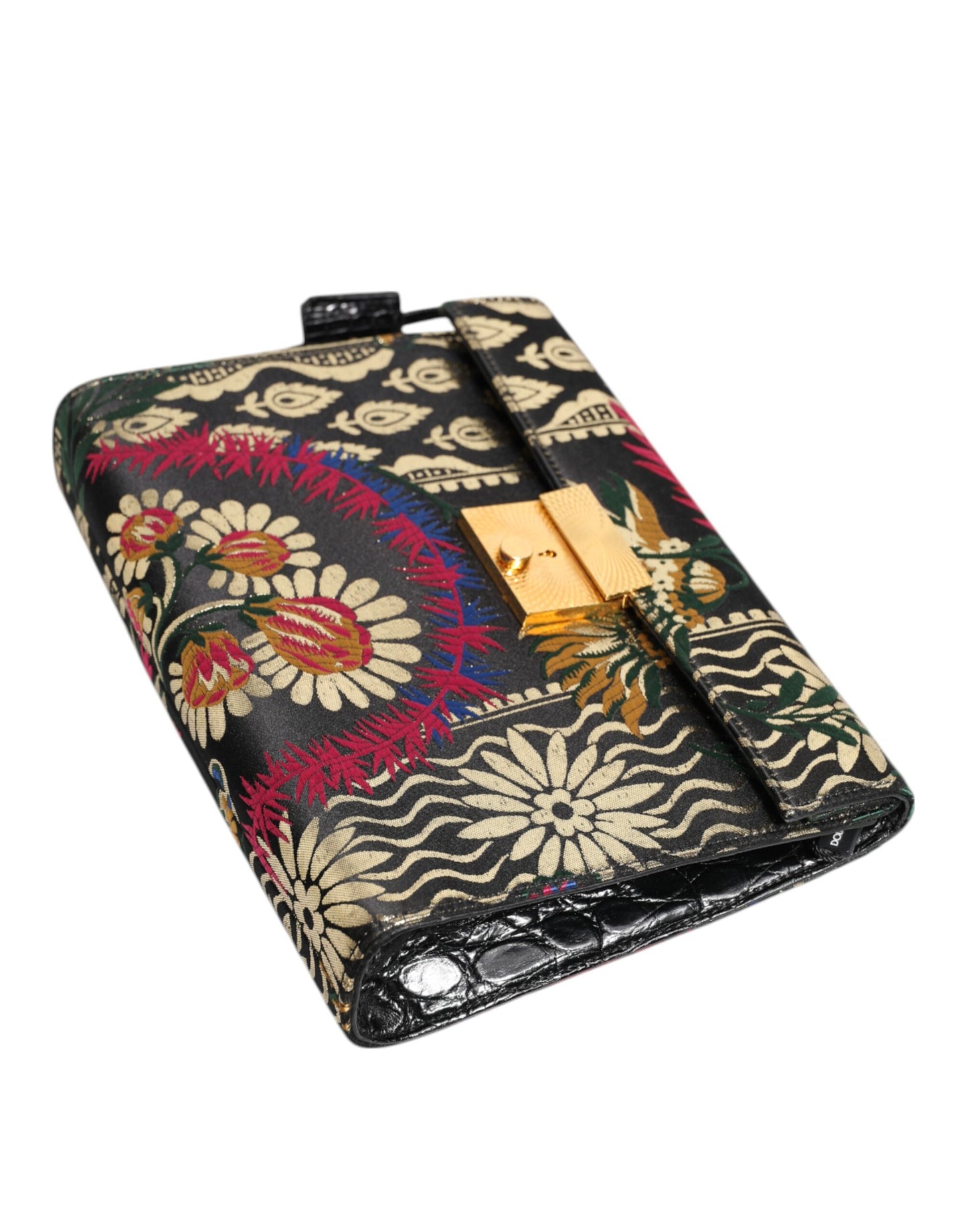 Sac porte-documents Dolce & Gabbana en jacquard floral multicolore