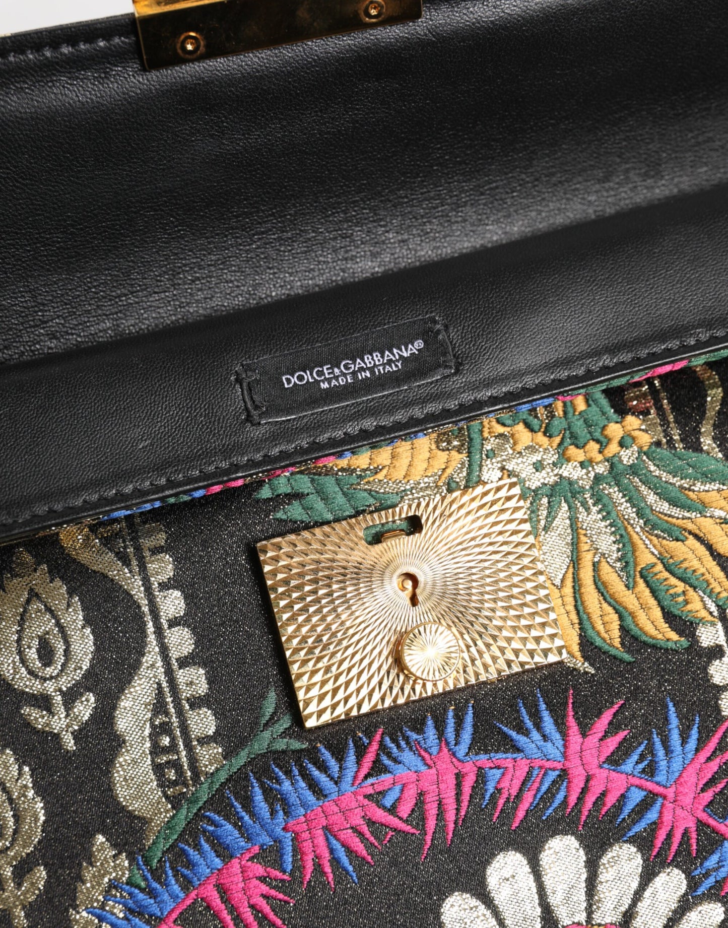 Sac porte-documents Dolce & Gabbana en jacquard floral multicolore