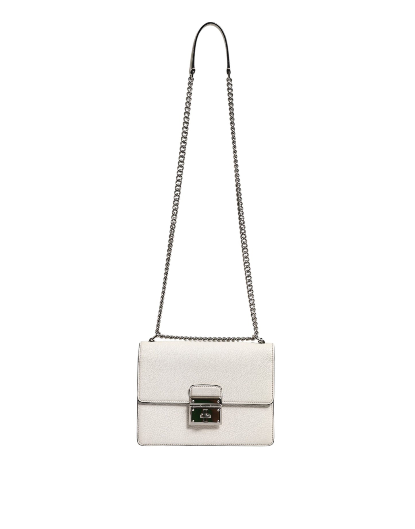 Petit sac à bandoulière en cuir de veau blanc Rosalia de Dolce & Gabbana