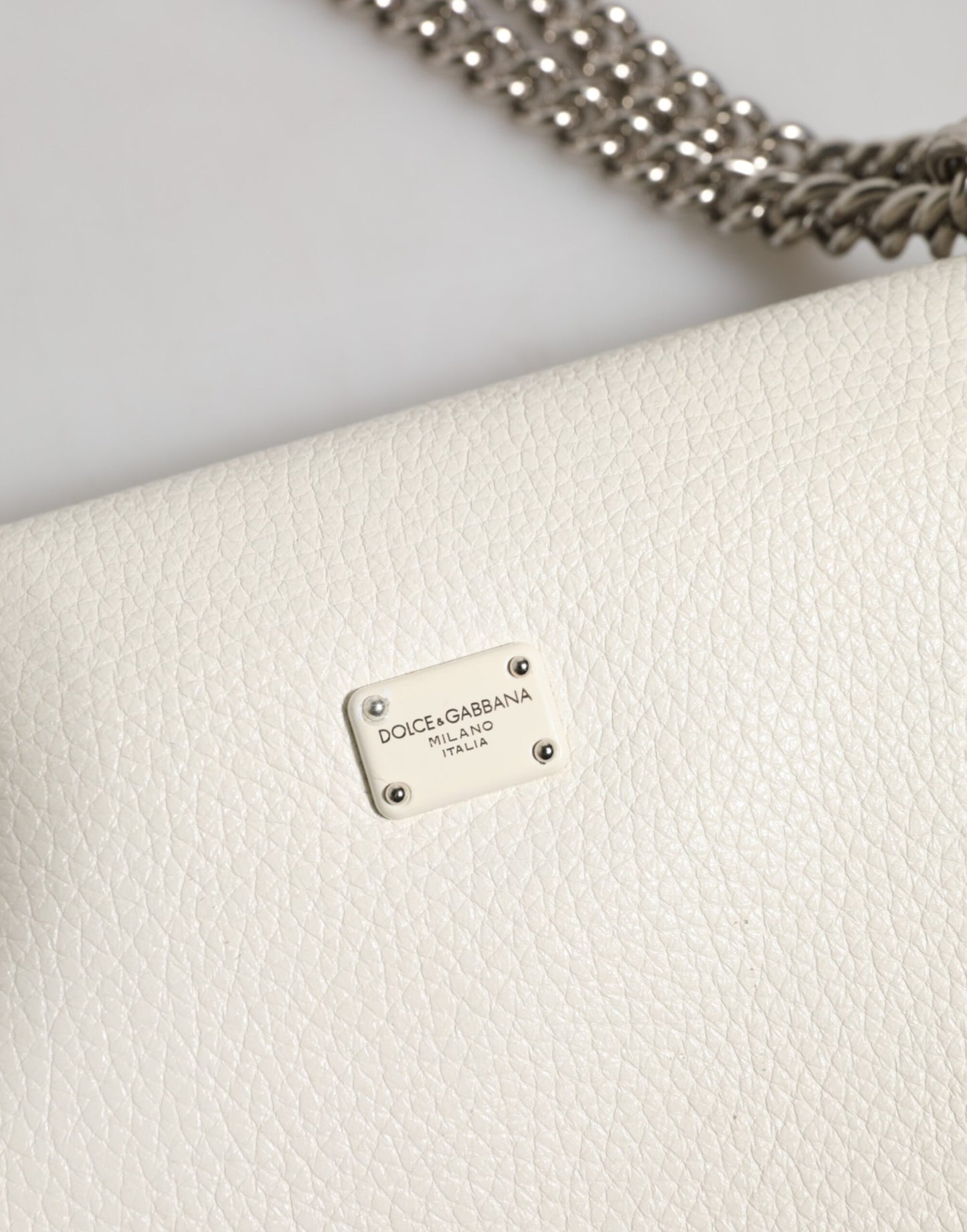 Petit sac à bandoulière en cuir de veau blanc Rosalia de Dolce & Gabbana