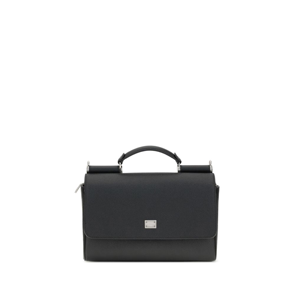 Dolce & Gabbana My Sicily Leather Handbag