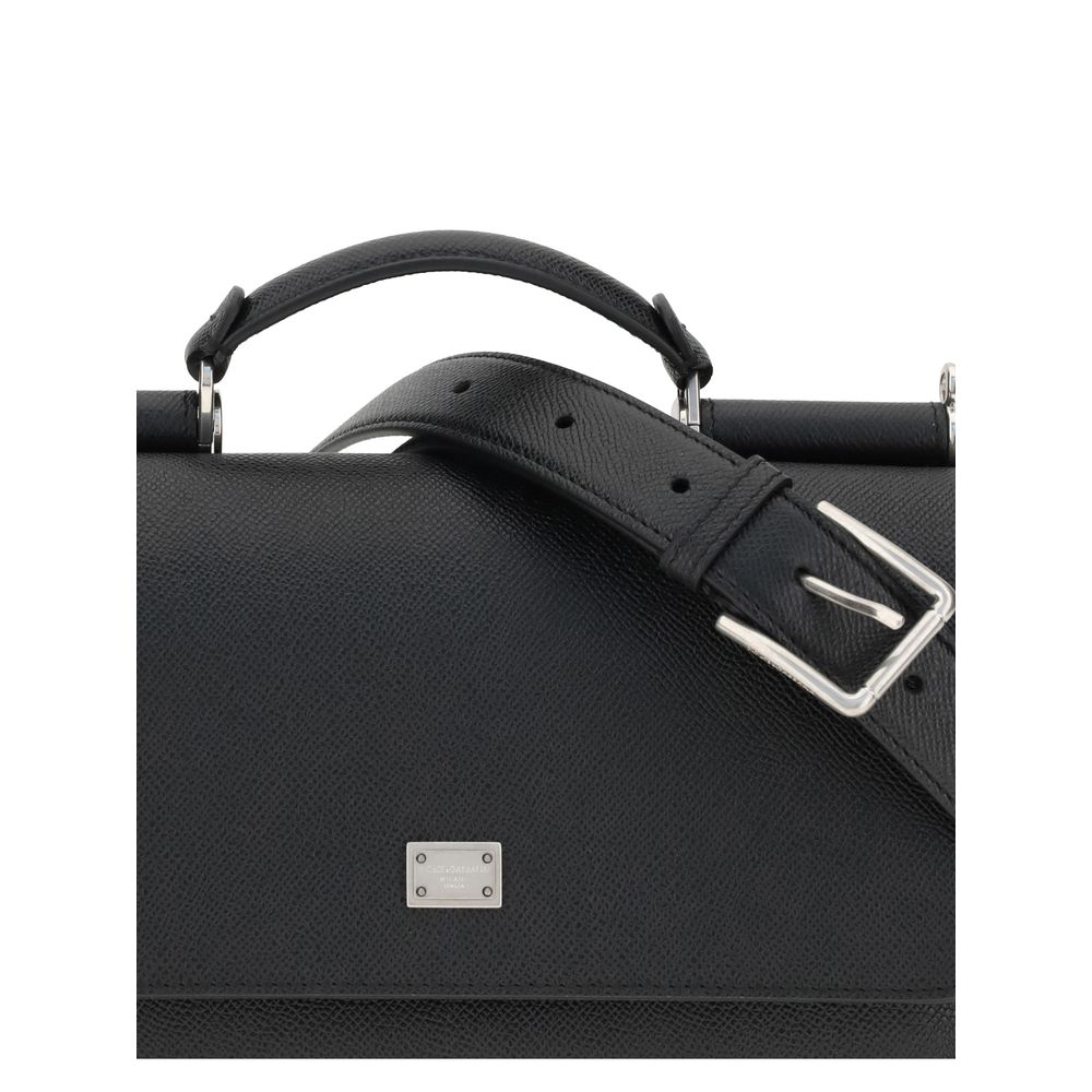 Dolce & Gabbana My Sicily Leather Handbag