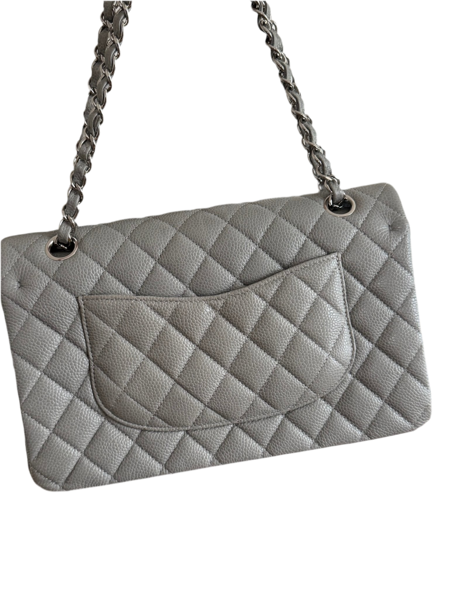 Gray Chanel Medium Double Flap Bag at The Platonist