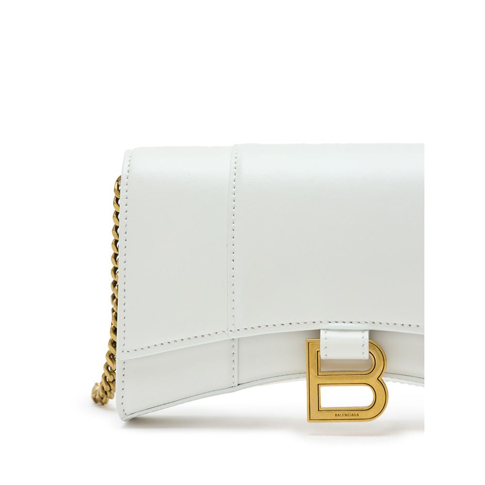 Sac à bandoulière en cuir blanc Balenciaga