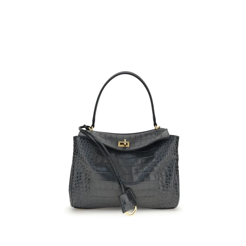 Sac à bandoulière Balenciaga Rodeo en cuir imprimé crocodile