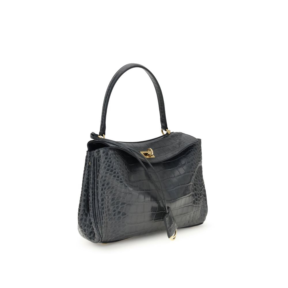 Sac à bandoulière Balenciaga Rodeo en cuir imprimé crocodile