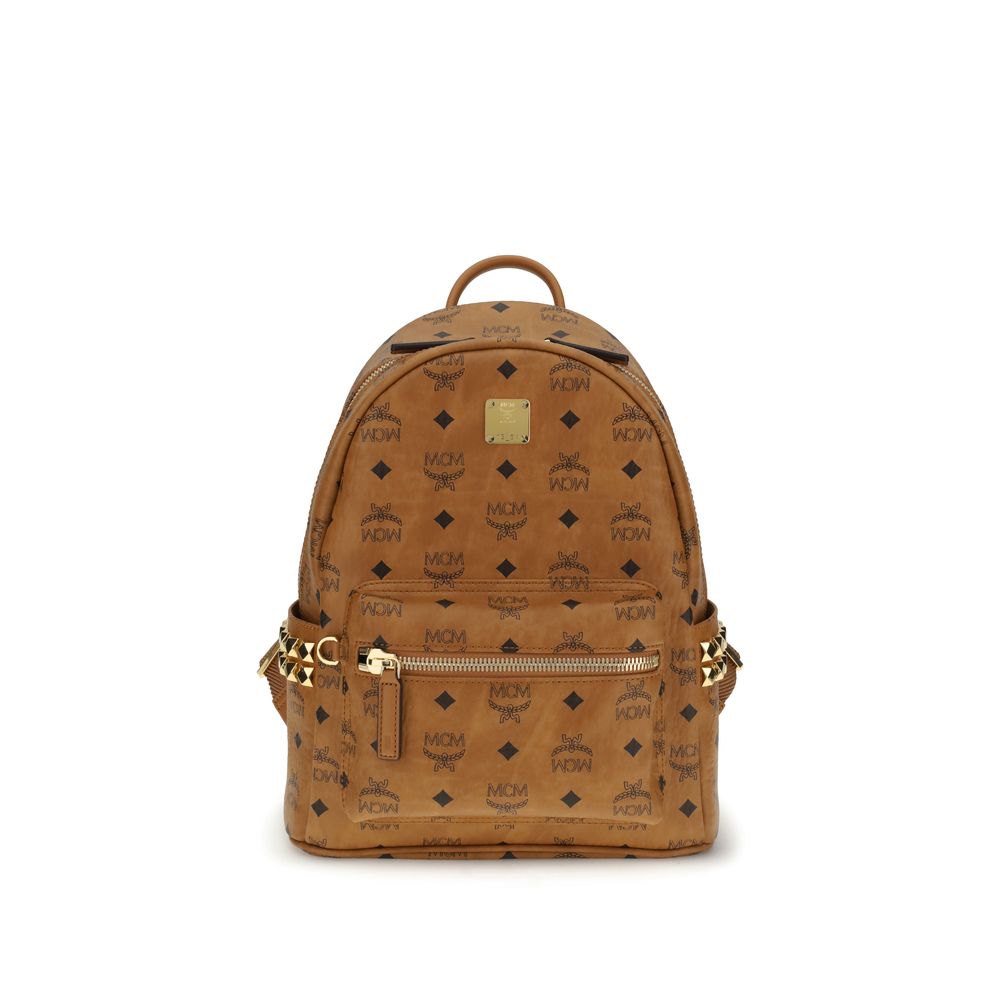 Mcm Printed Canvas Small Stark Backpack