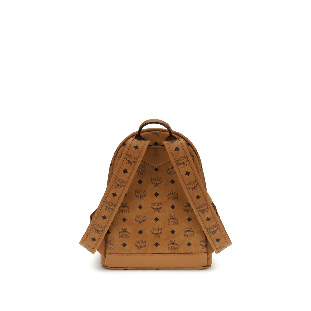 Mcm Printed Canvas Small Stark Backpack