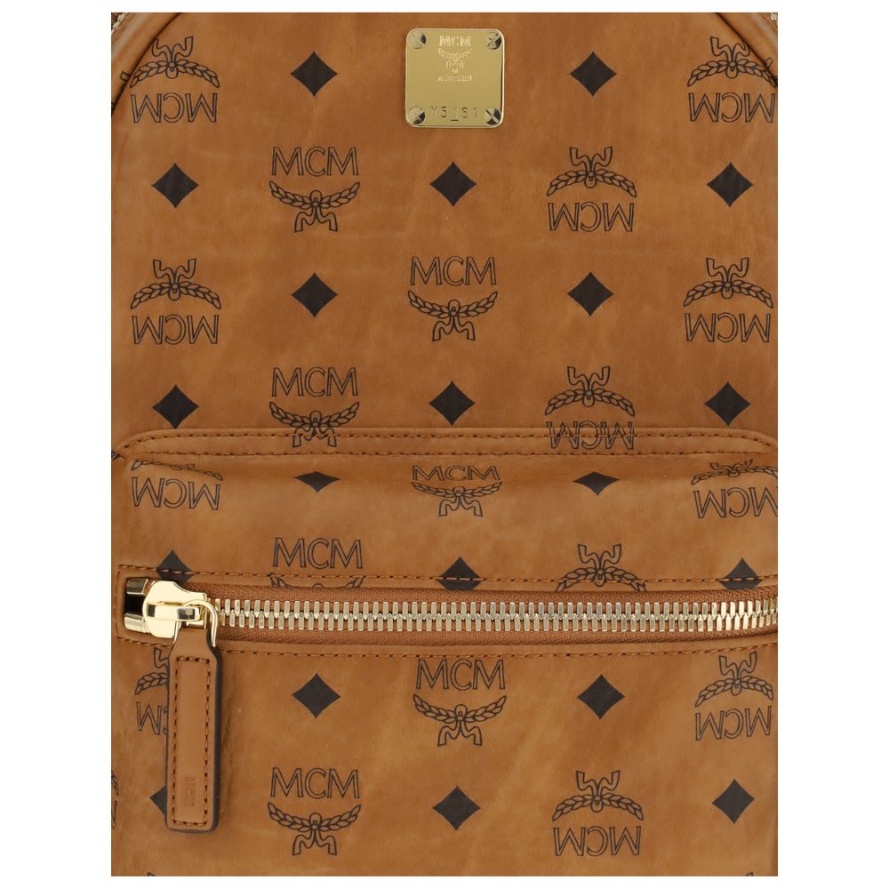 Mcm Printed Canvas Small Stark Backpack