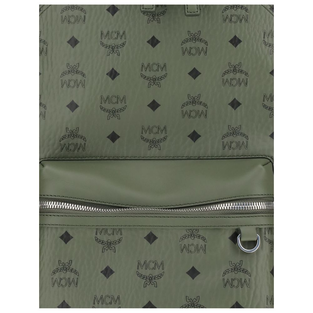 Mcm Printed Canvas Stark Backpack