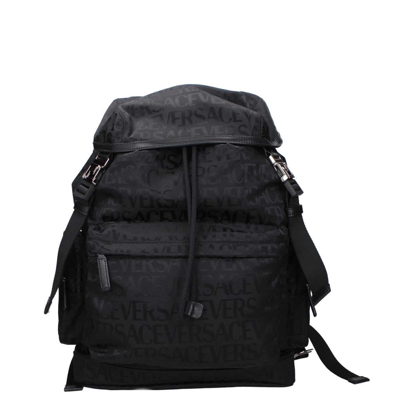 Versace Schwarze Stoffrucksäcke