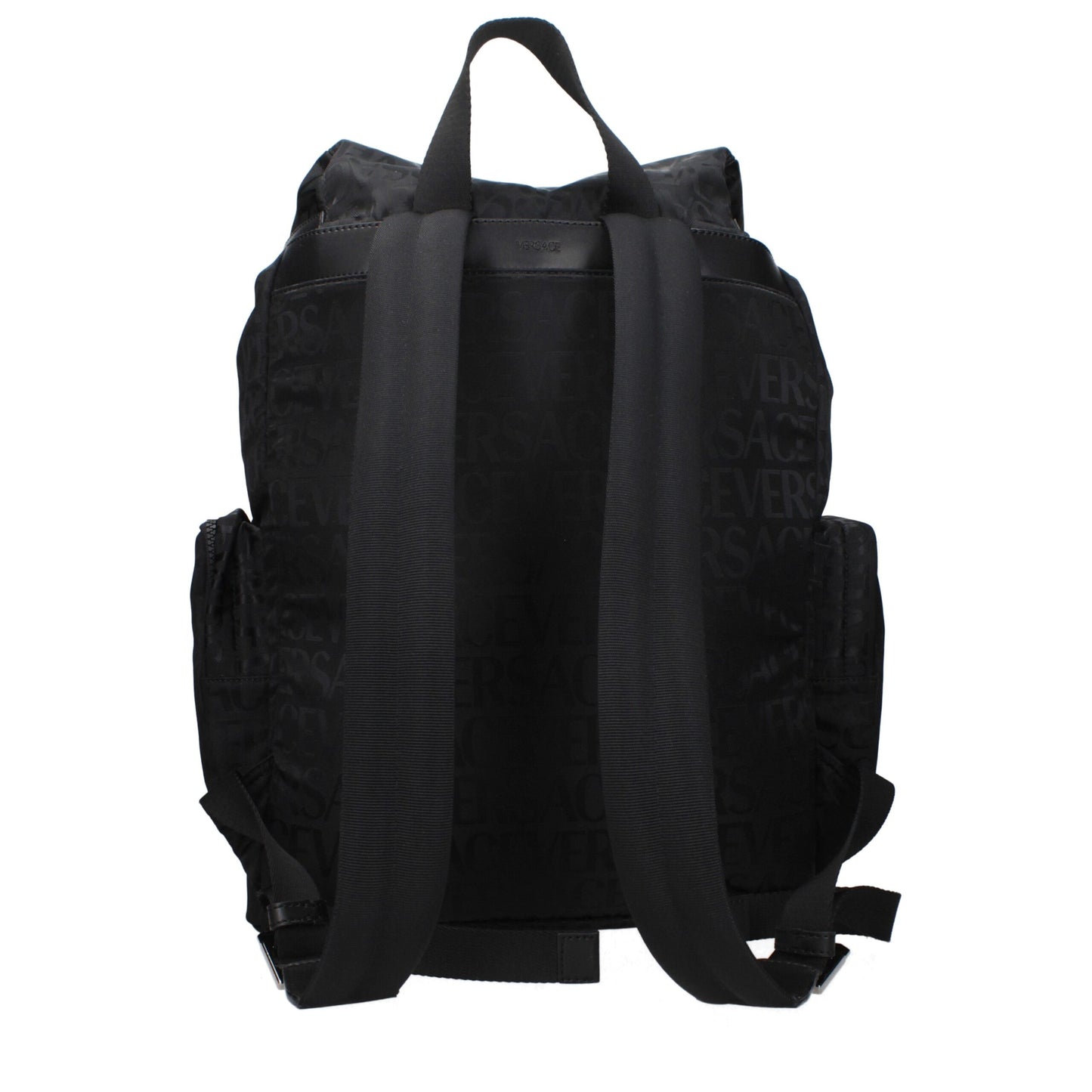 Versace Schwarze Stoffrucksäcke